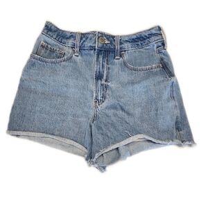 Hollister Ultra High-Rise 90s Classic Blue Denim Cut-Off Shorts, Size 4/27